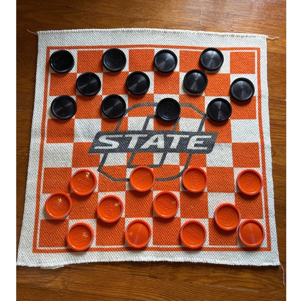 Oklahoma State University OSU Cowboys Jumbo Checkers Set 27x27 Multiflex Designs
